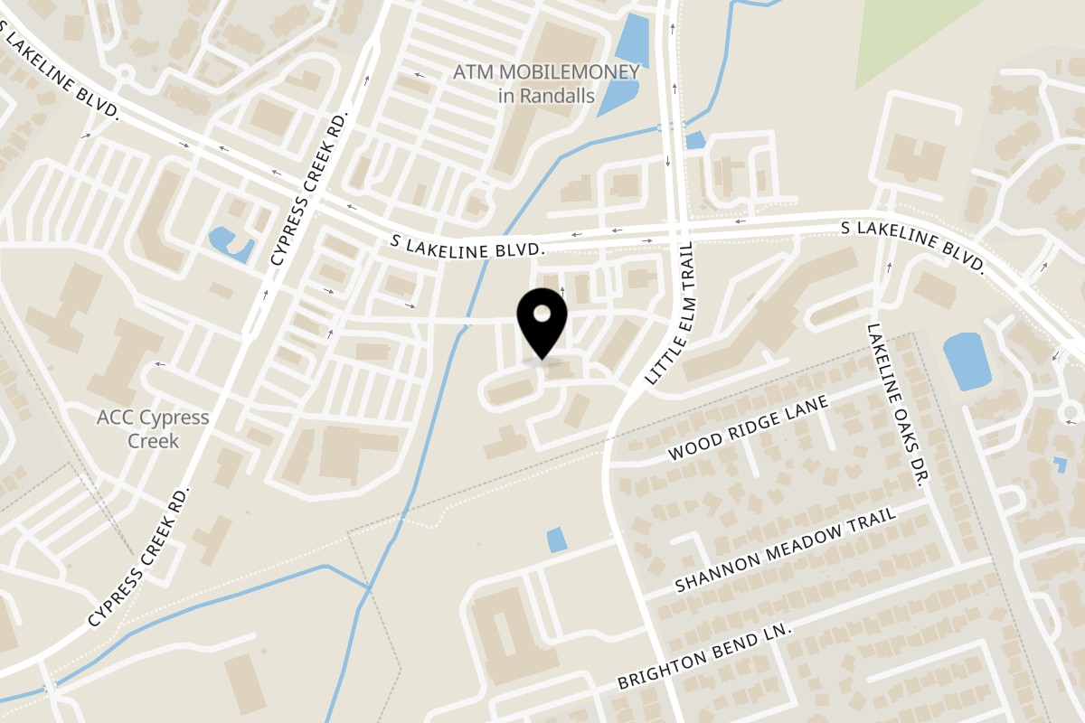Map showing the location of Ho's Kitchen on 2005 Little Elm Trail Bldg B Ste#100 in Cedar Park